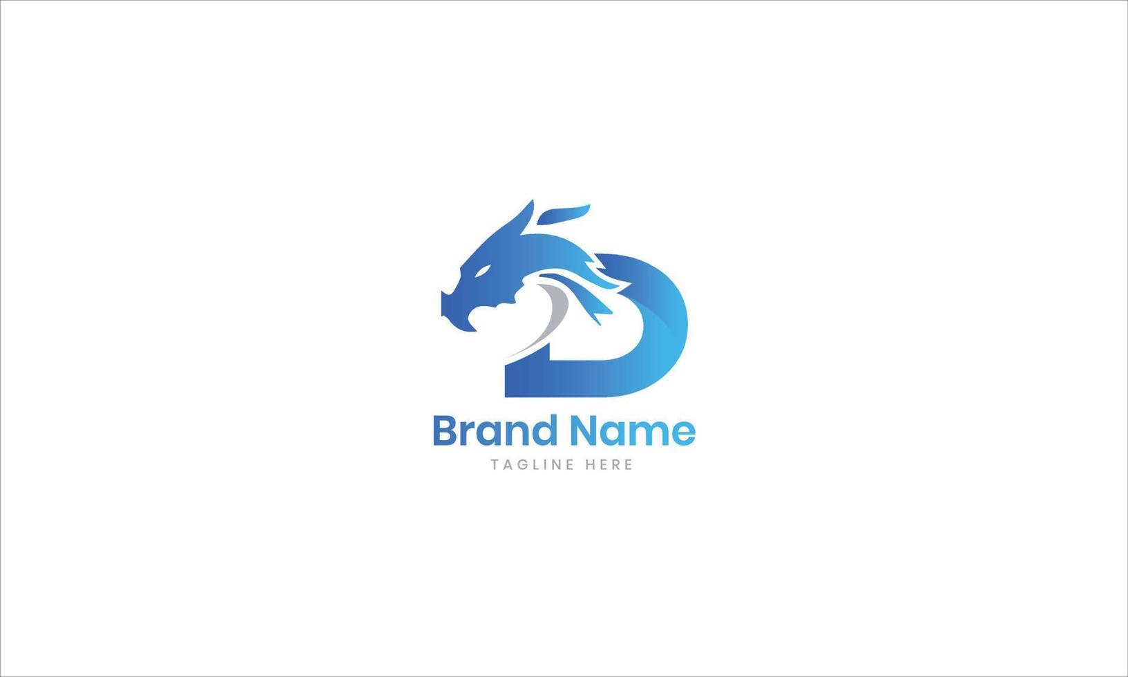 logo dragon vectoriel gratuit avec lettre d