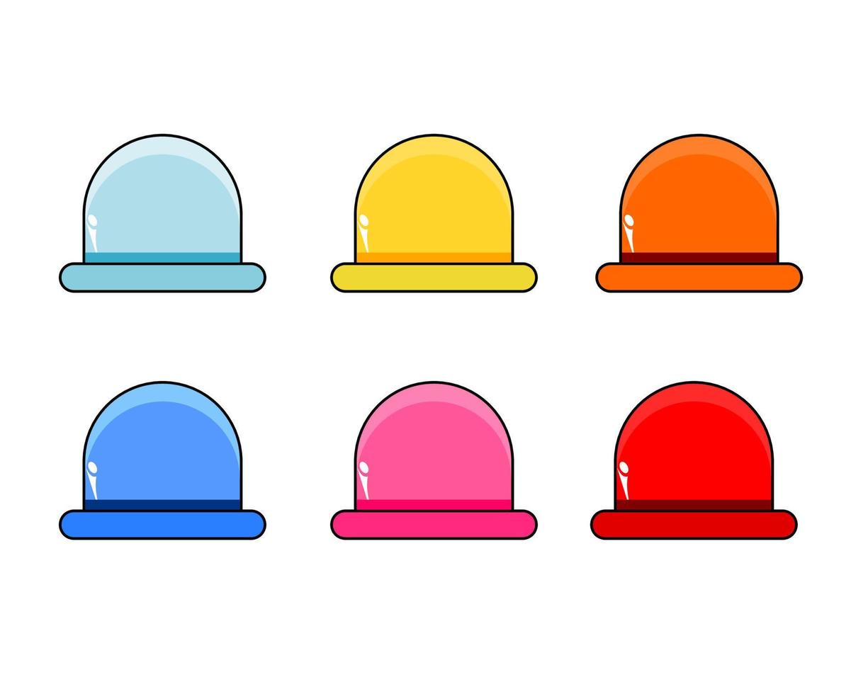 jeu d'icônes de chapeau coloré vecteur