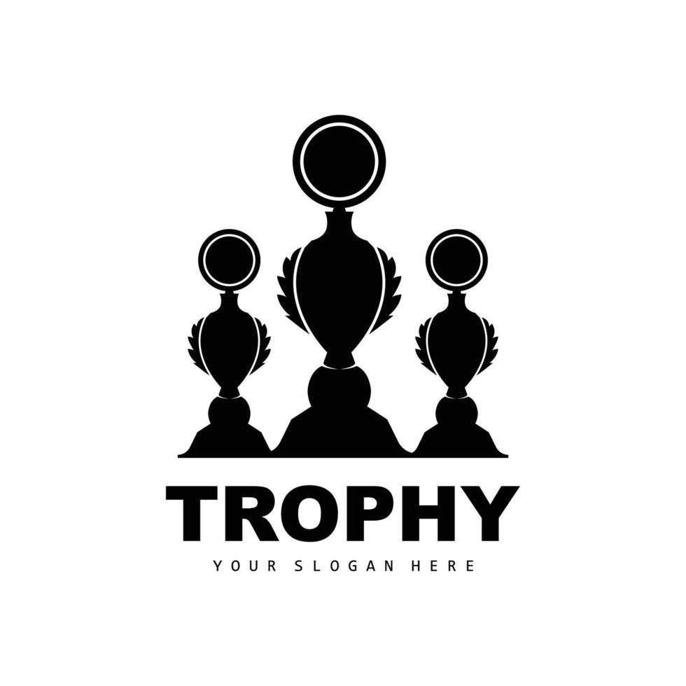 logo du trophée du championnat, conception du trophée du vainqueur du prix du champion, modèle d'icône vectorielle vecteur