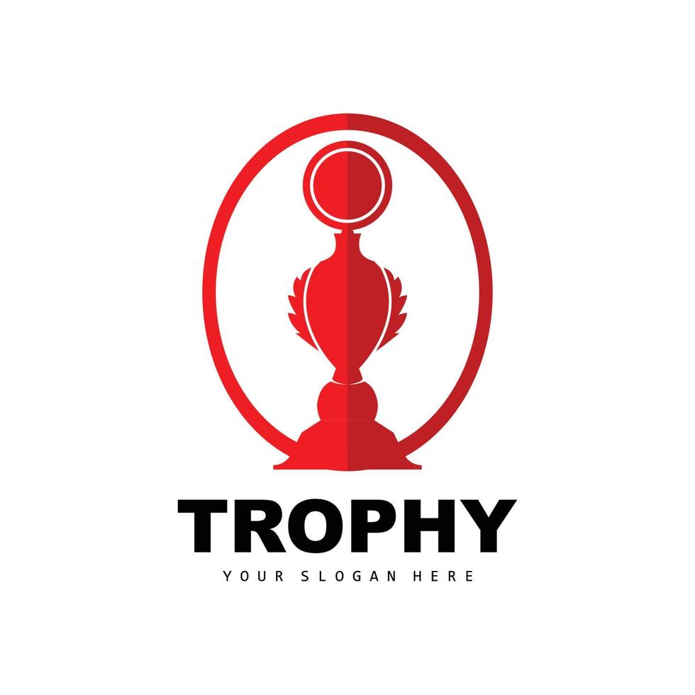 logo du trophée du championnat, conception du trophée du vainqueur du prix du champion, modèle d'icône vectorielle vecteur