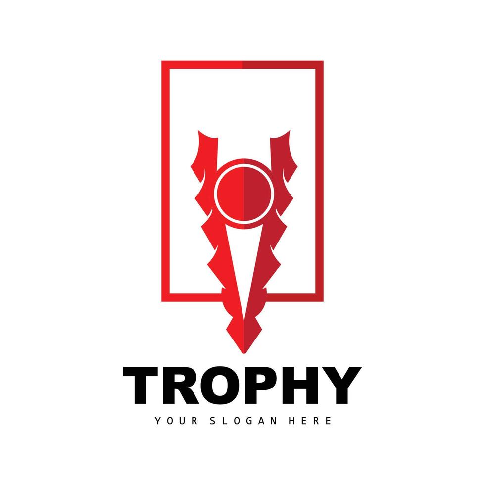 logo du trophée du championnat, conception du trophée du vainqueur du prix du champion, modèle d'icône vectorielle vecteur