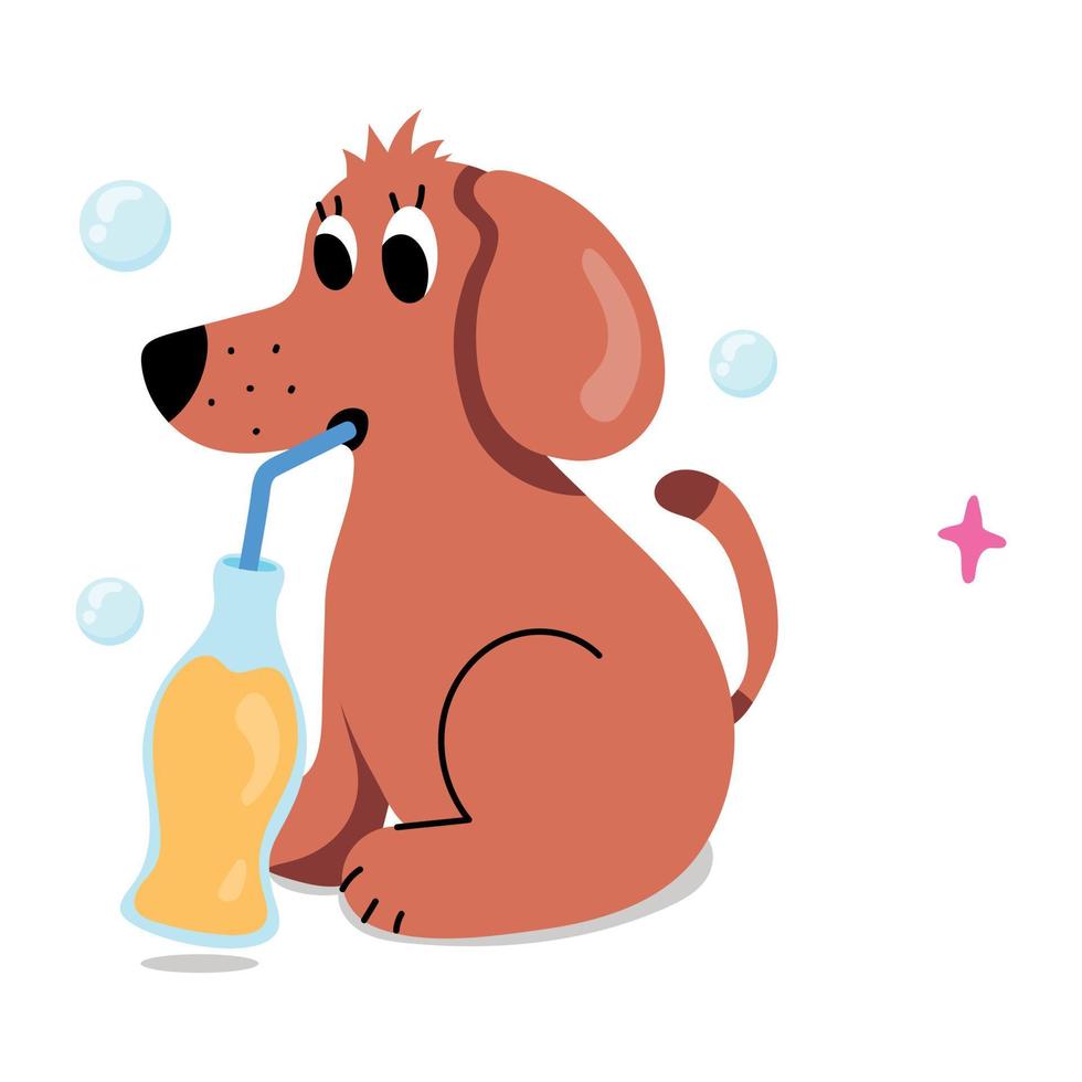 boisson tendance pour chien vecteur