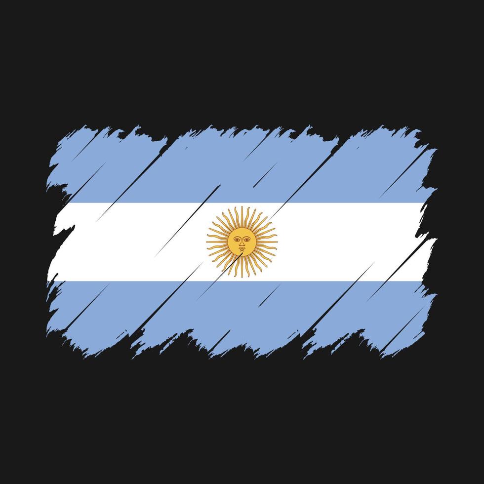 vecteur de brosse drapeau argentine