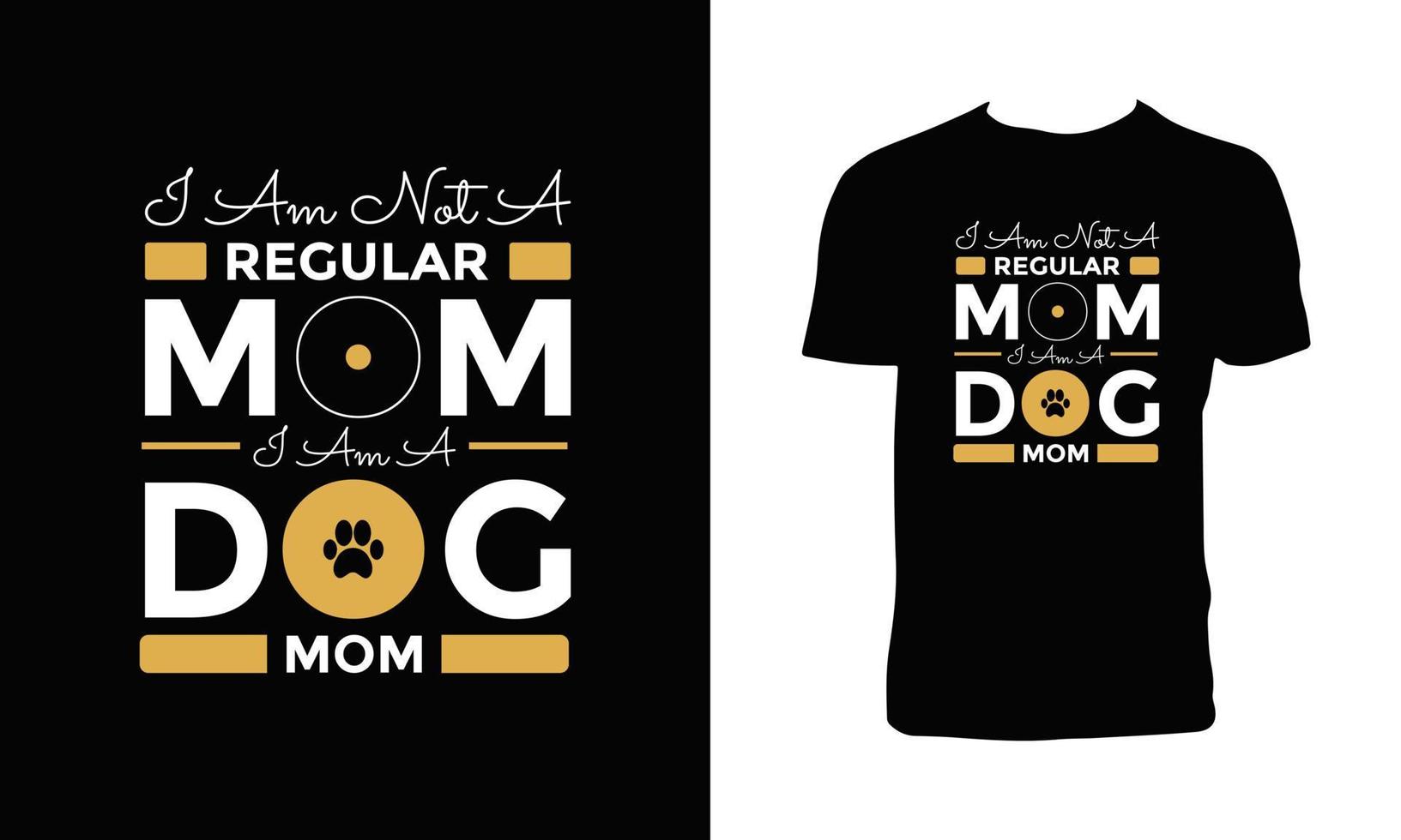 conception de t-shirt calligraphique chien moderne vecteur