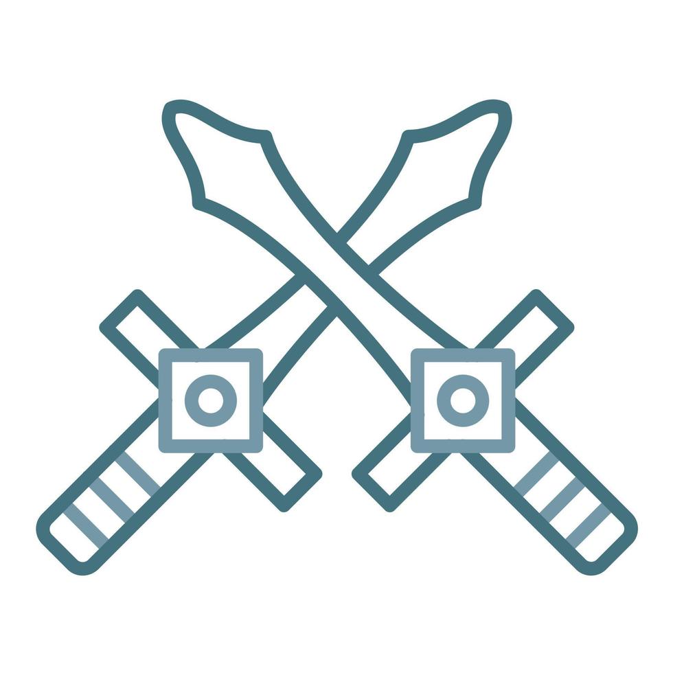 icône de deux couleurs de ligne d'épée vecteur
