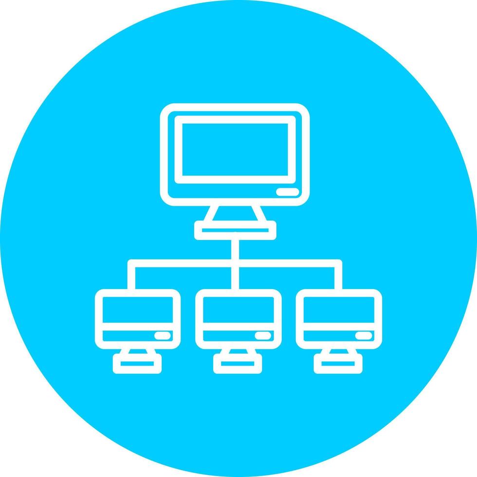 icône de vecteur de réseau informatique