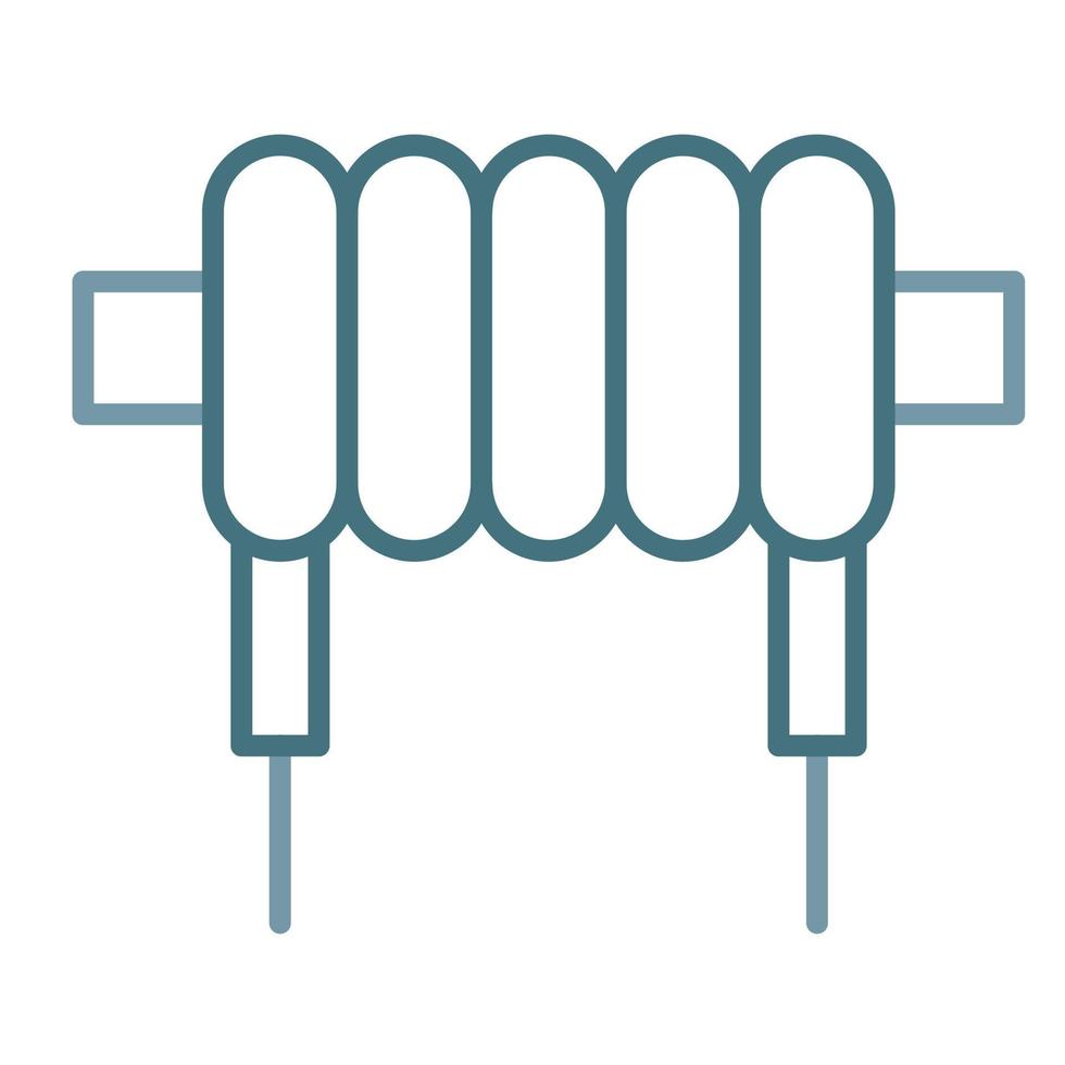 icône de deux couleurs de ligne d'inductance vecteur