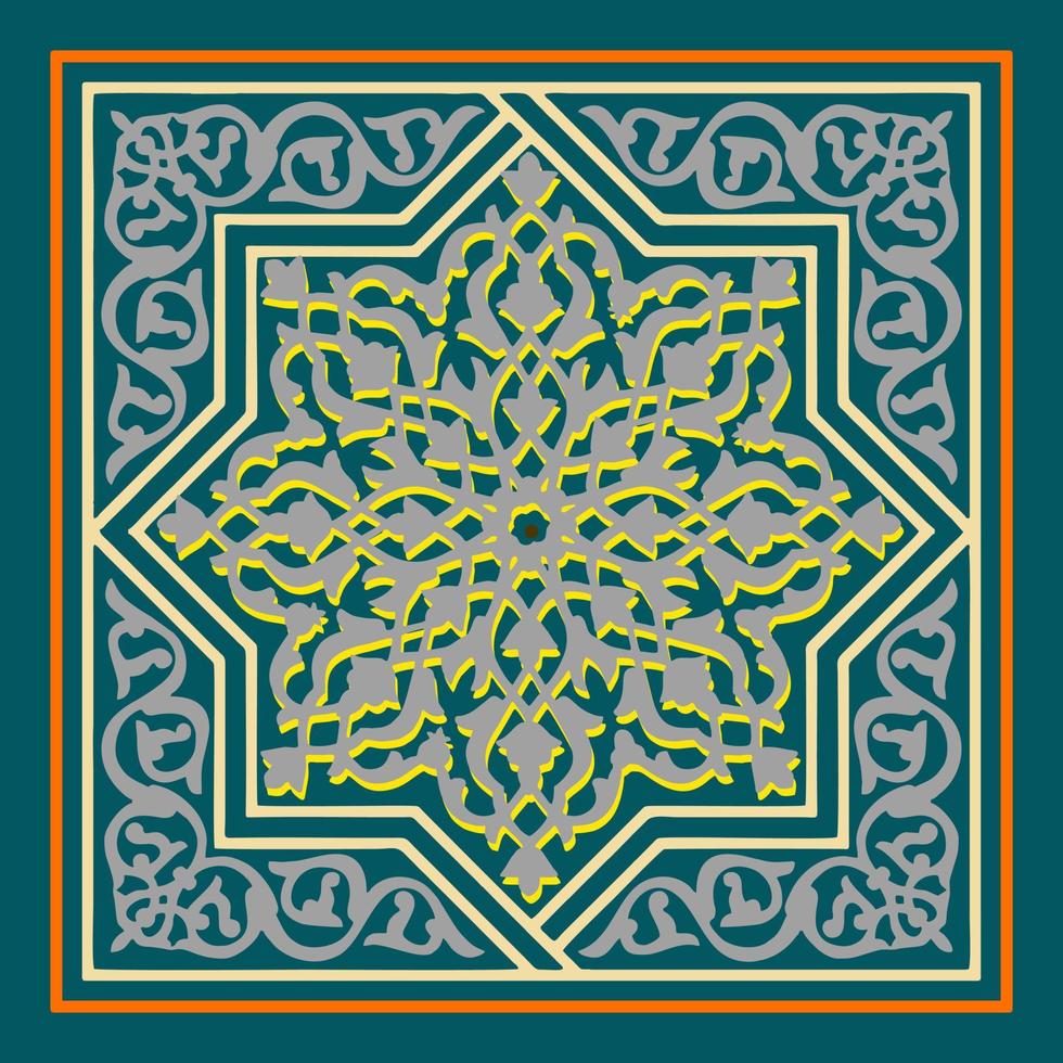 mandala art ornement arrière plan islamique vecteur