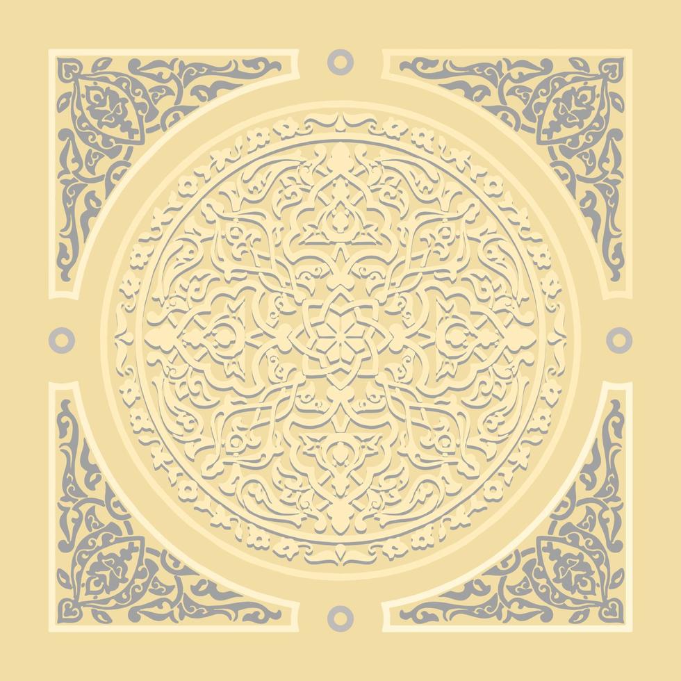 beau design de fond de mandala islamique de luxe floral vecteur