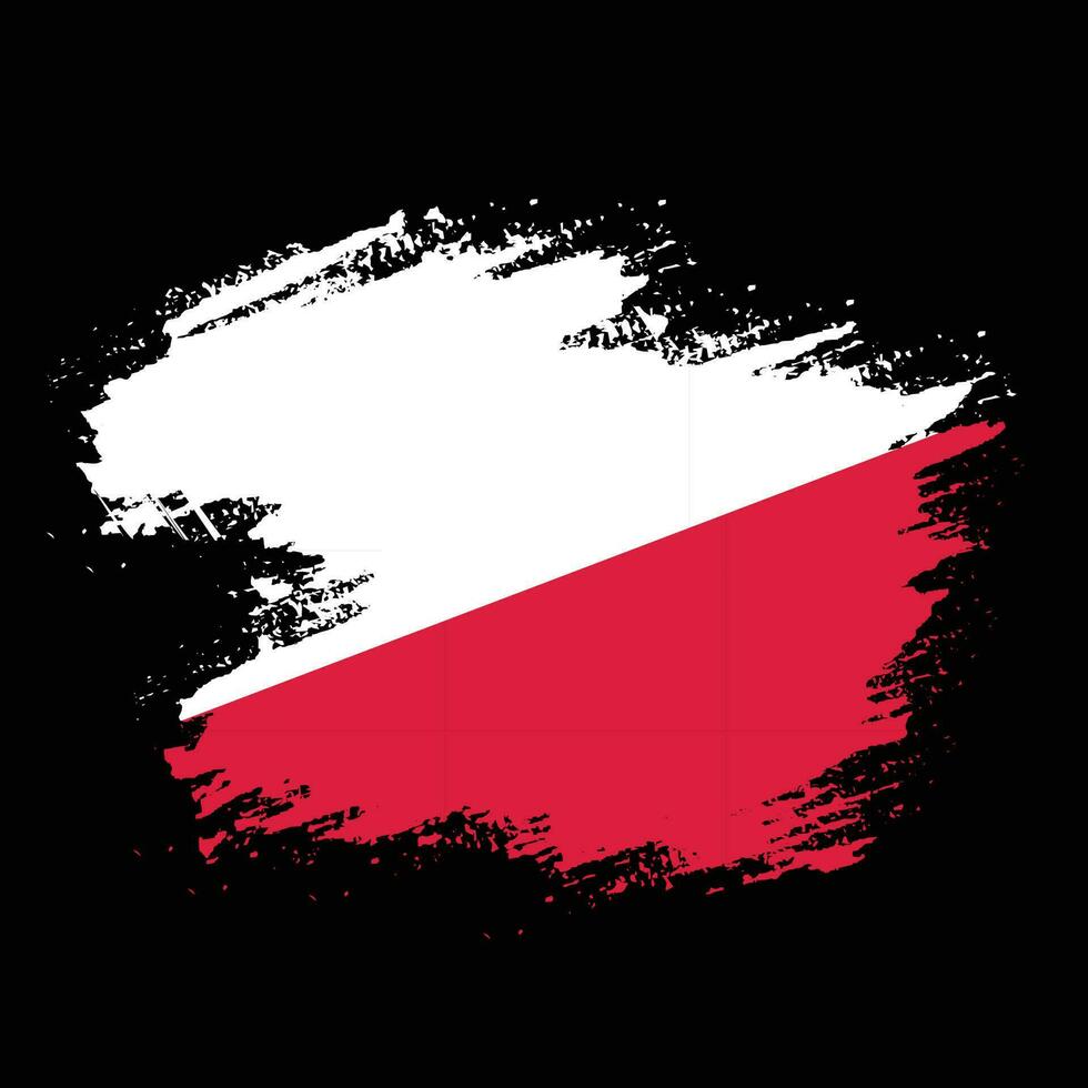 conception de vecteur de drapeau pologne style vintage