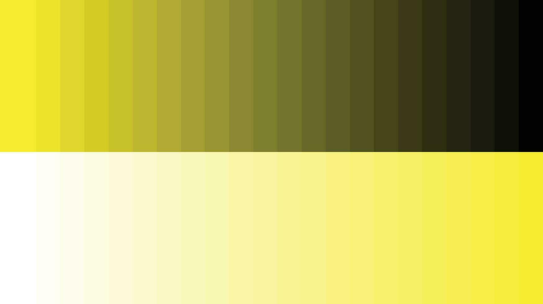 palette de couleurs jaune vecteur