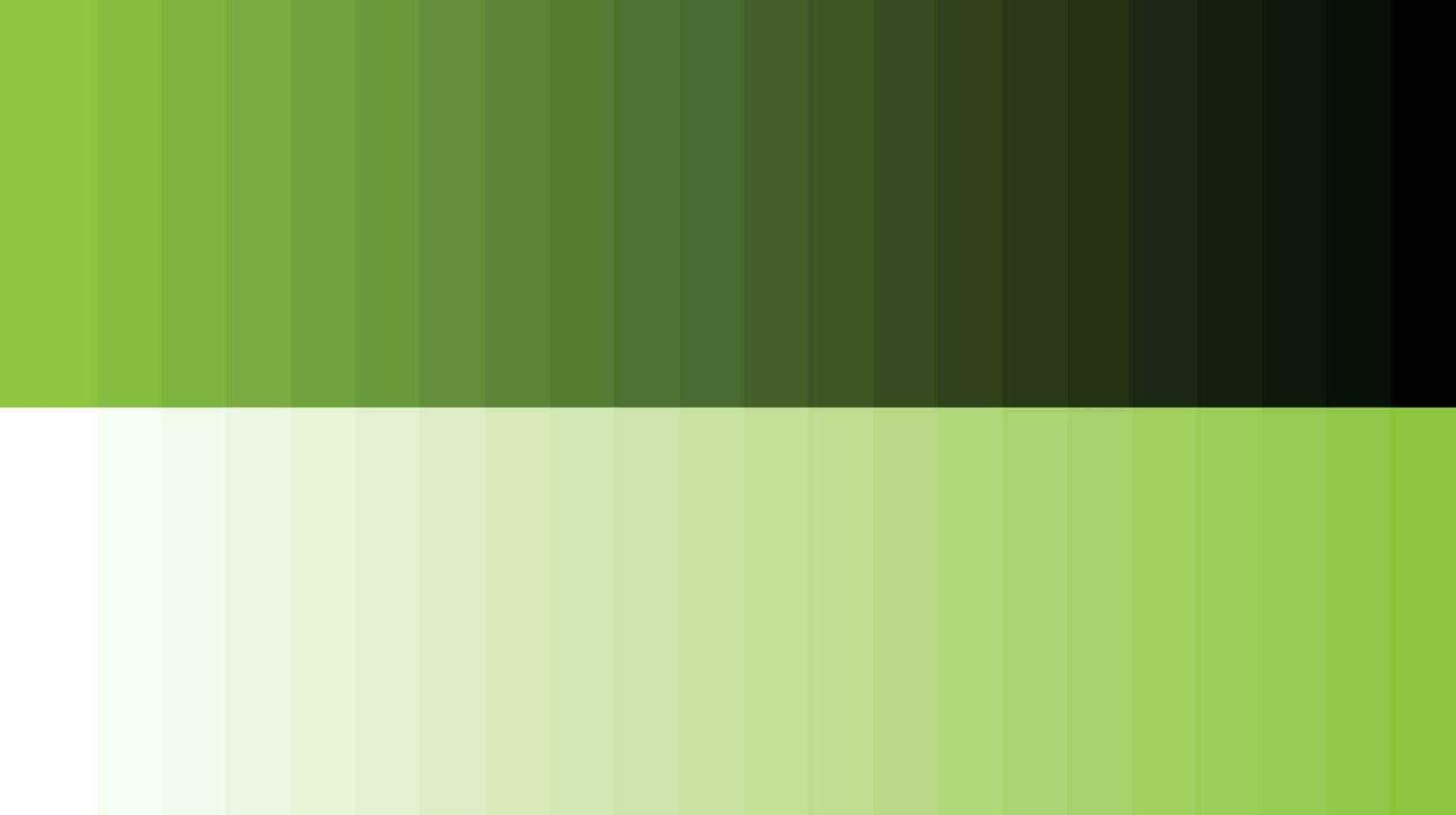 palette de couleurs vert citron vecteur