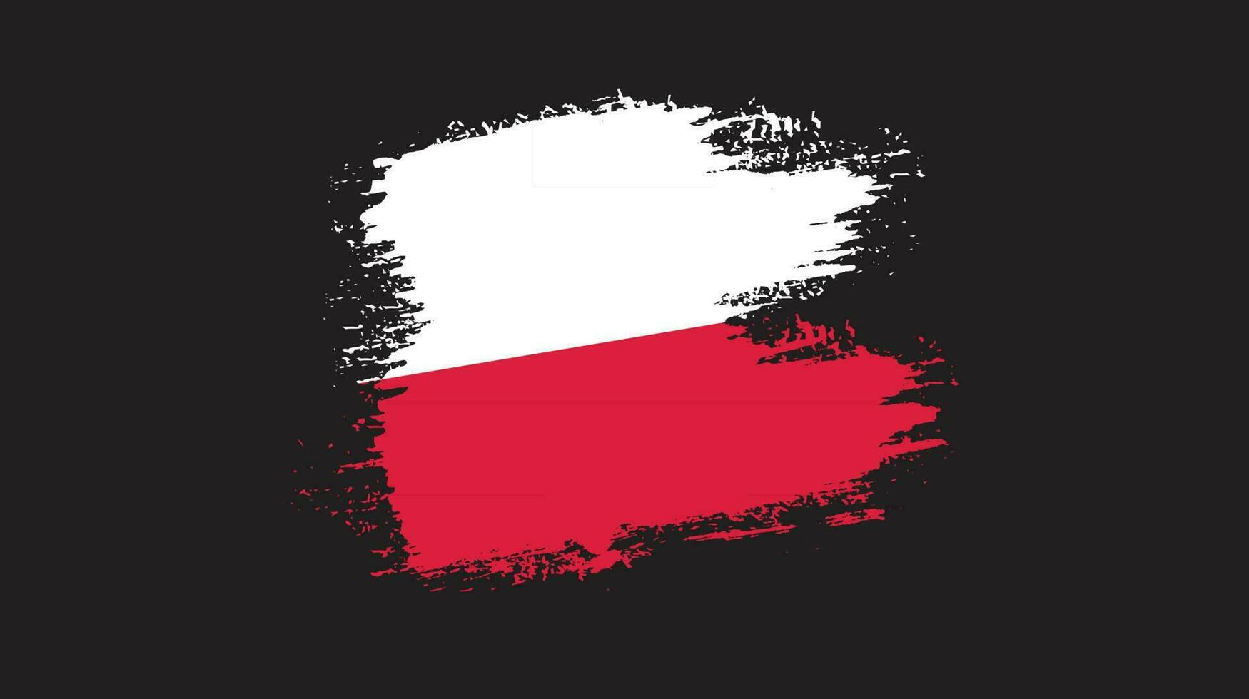 coup de pinceau vecteur drapeau pologne