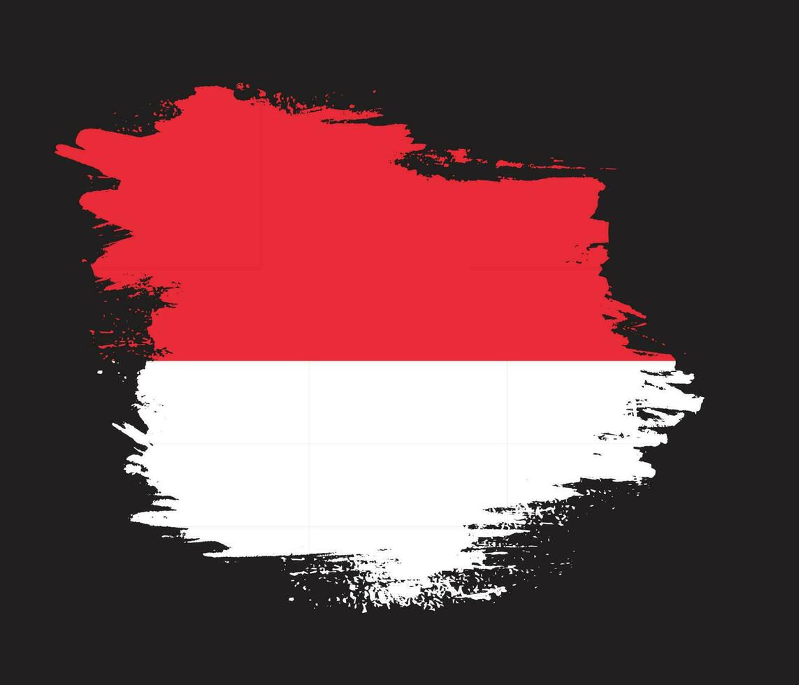 vecteur de drapeau vintage indonésie abstrait peint à la main