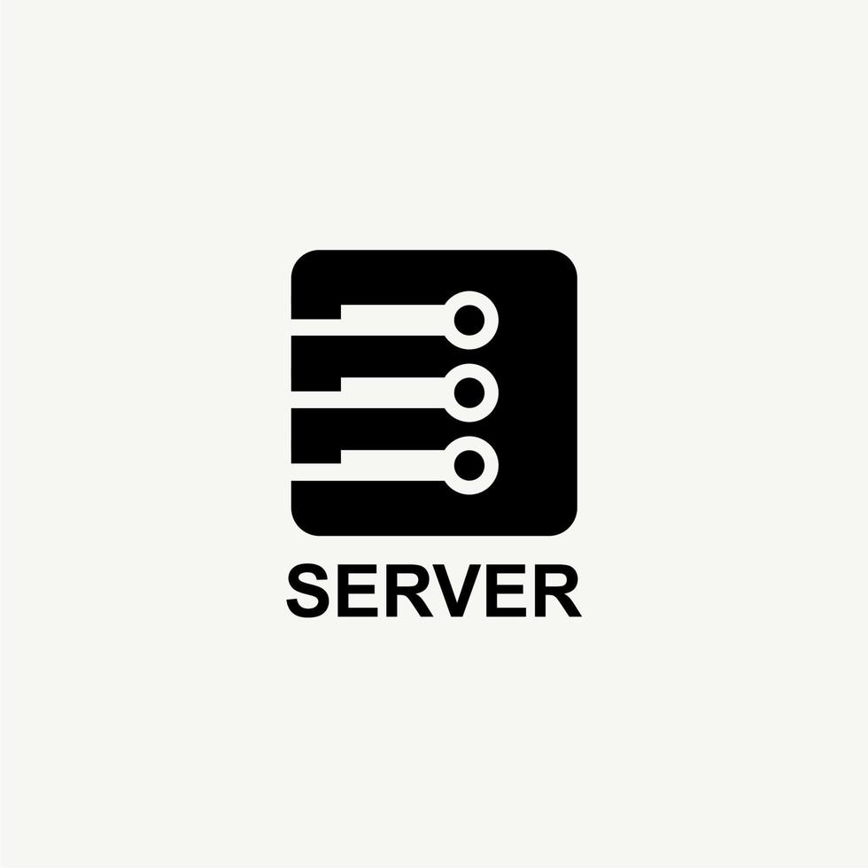 logo du serveur, conception de l'icône du serveur vecteur