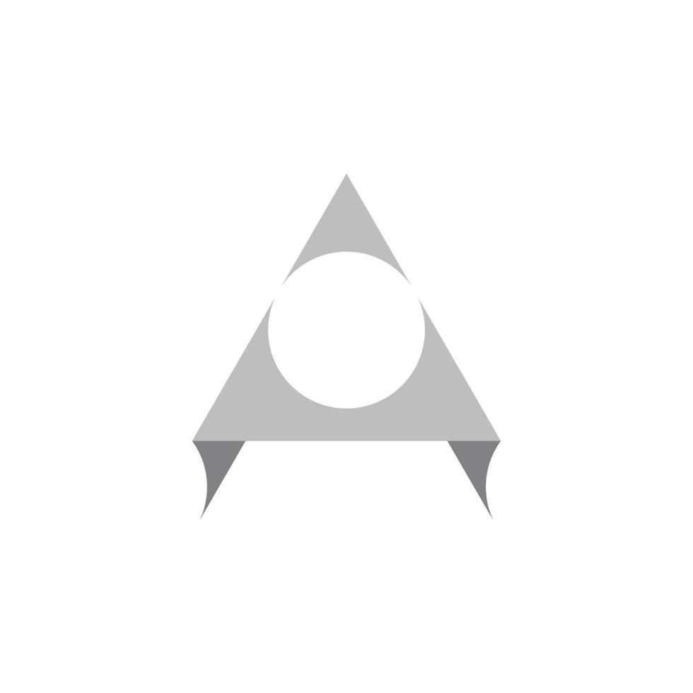 lettre un vecteur de logo papier 3d triangle