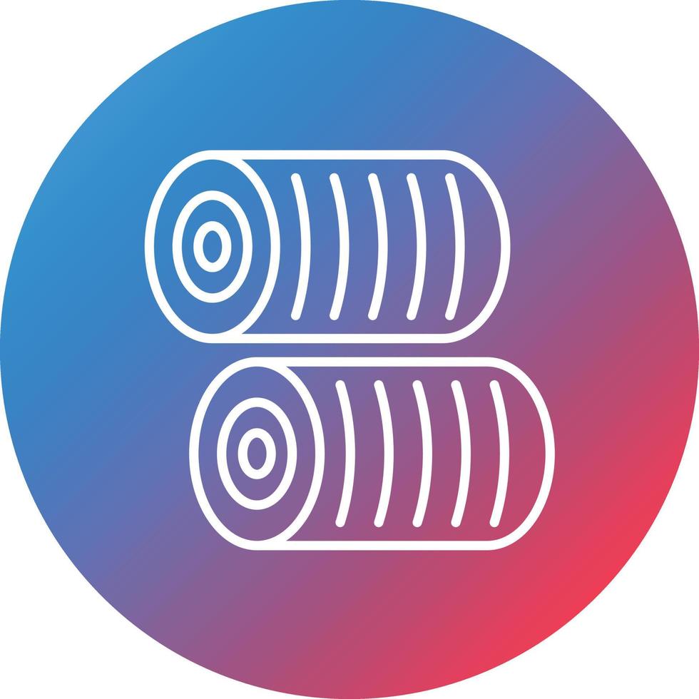 icône de fond de cercle dégradé de ligne de balle de foin vecteur
