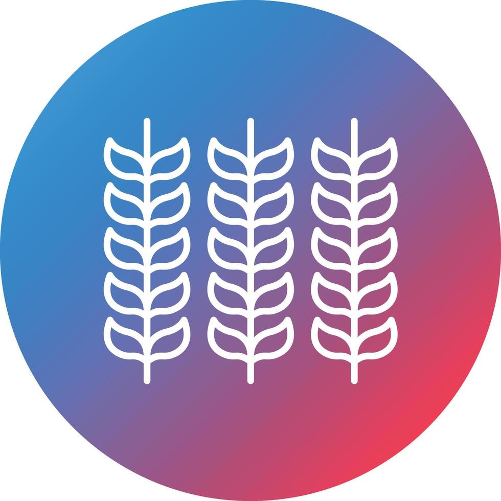 icône de fond de cercle dégradé de ligne de blé vecteur