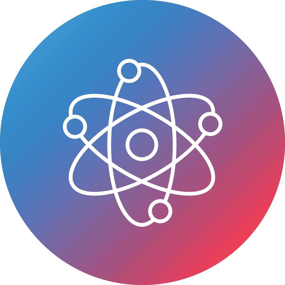 icône d'arrière-plan de cercle dégradé de ligne d'atomes vecteur