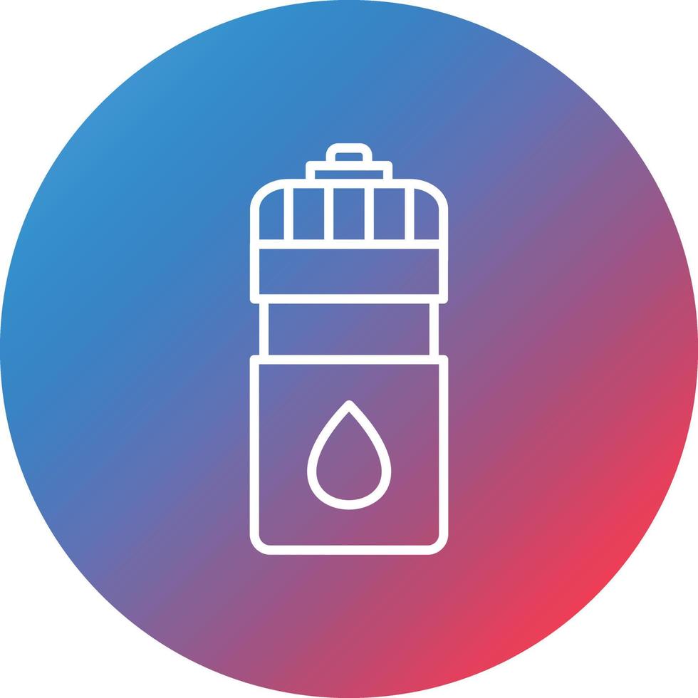 icône de fond de cercle dégradé ligne bouteilles d'eau vecteur