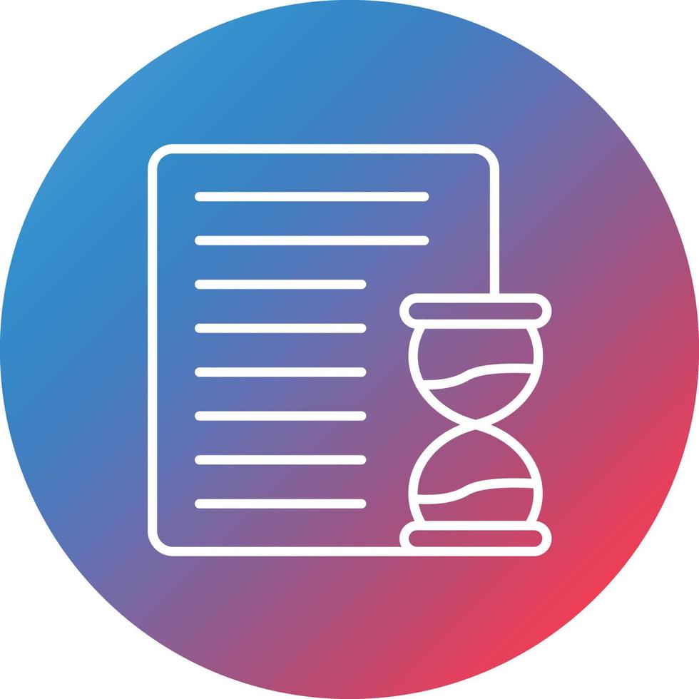 icône de fond de cercle dégradé de ligne de délai de projet vecteur