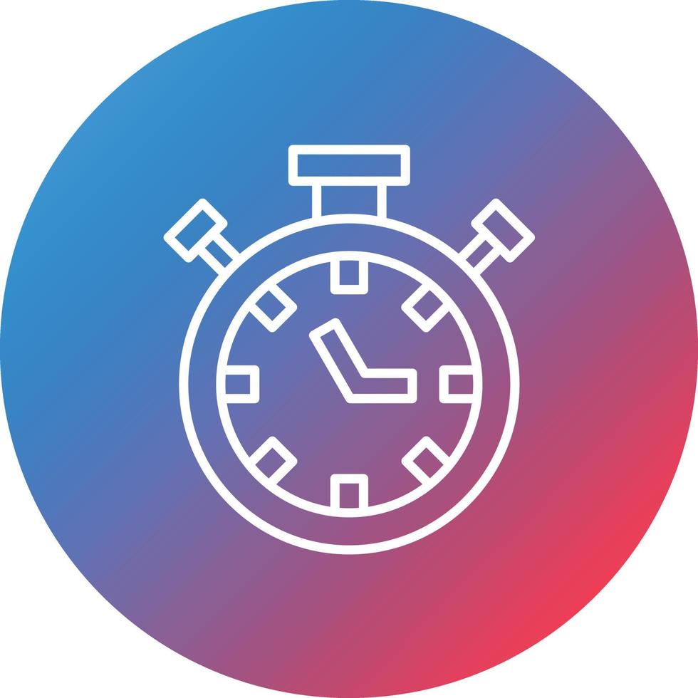 icône de fond cercle dégradé ligne chronomètre vecteur