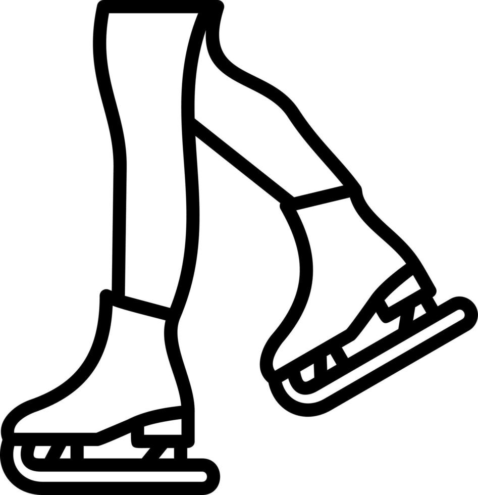 conception d'icône de vecteur de patinage artistique