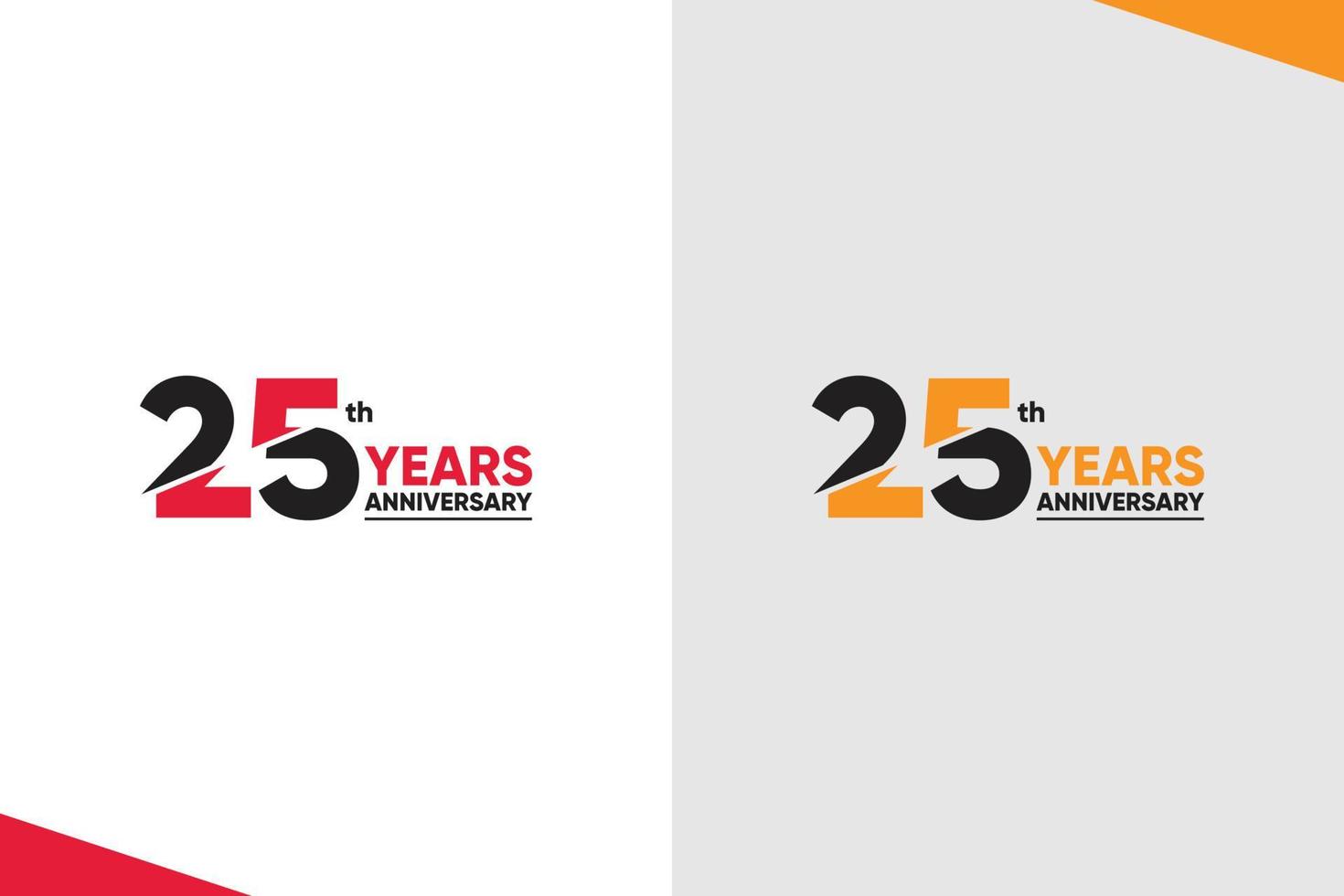 logo du 25 anniversaire vecteur