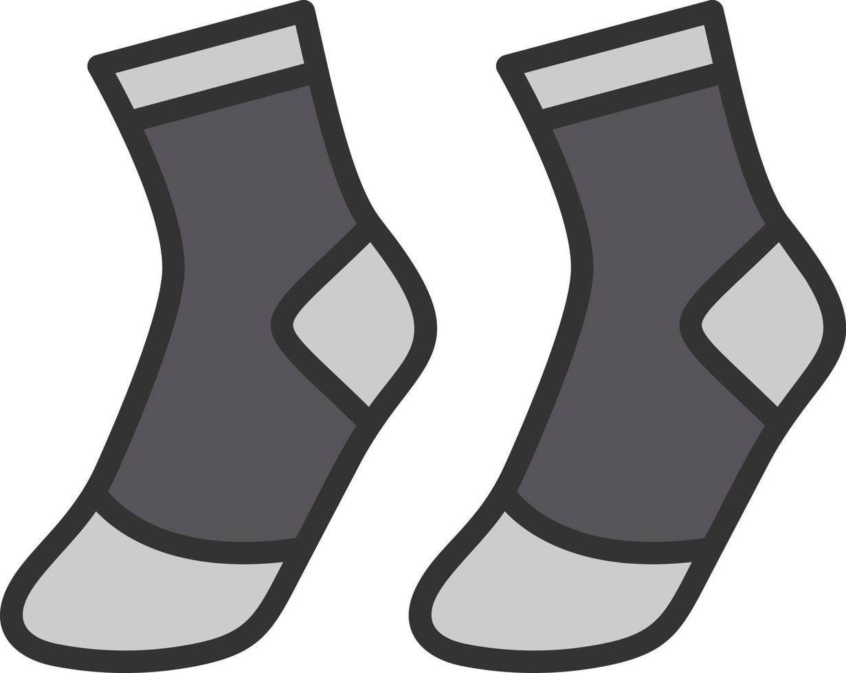 conception d'icône de vecteur de chaussettes