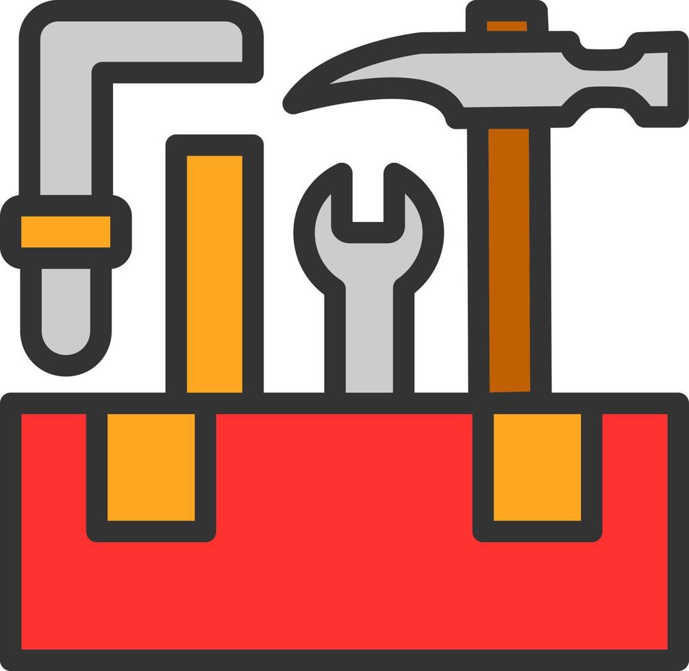 conception d'icône de vecteur de boîte à outils