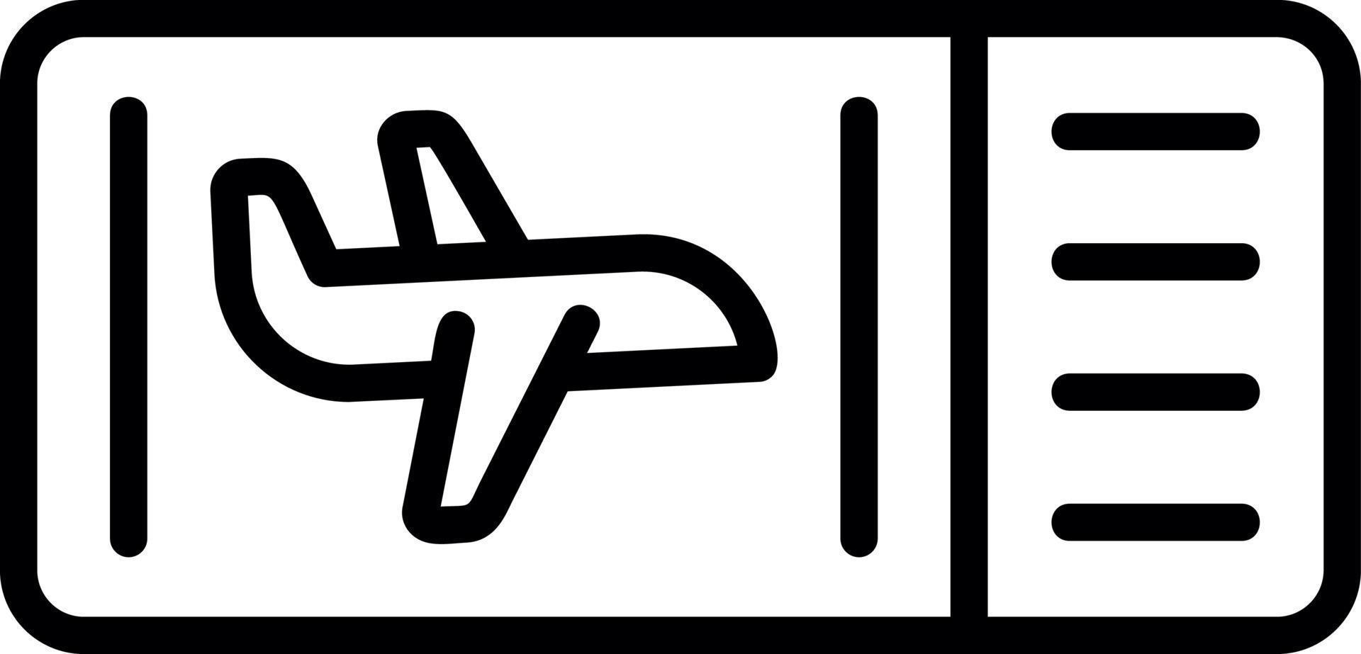 conception d'icône de vecteur de billet d'avion