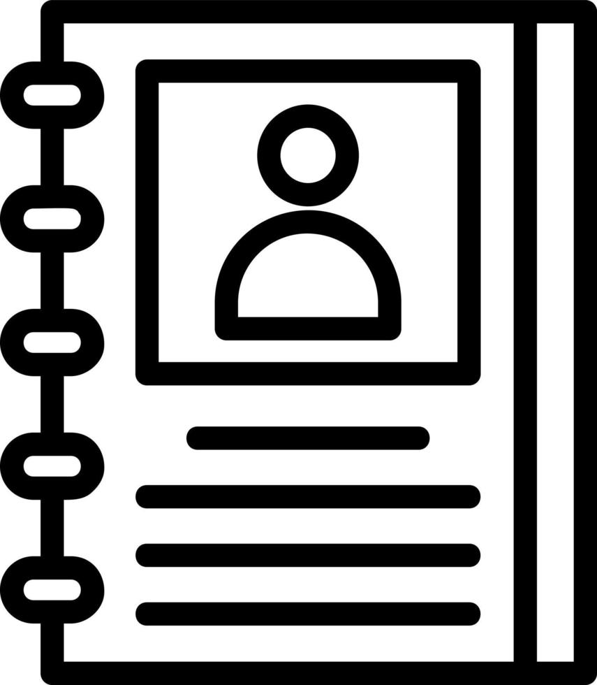 conception d'icônes vectorielles de carnet de contacts vecteur