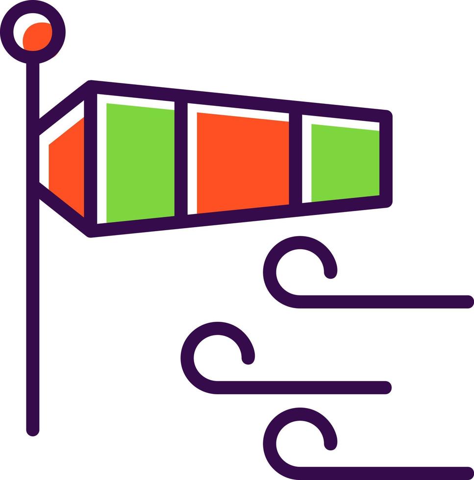 conception d'icône de vecteur de signe de vent