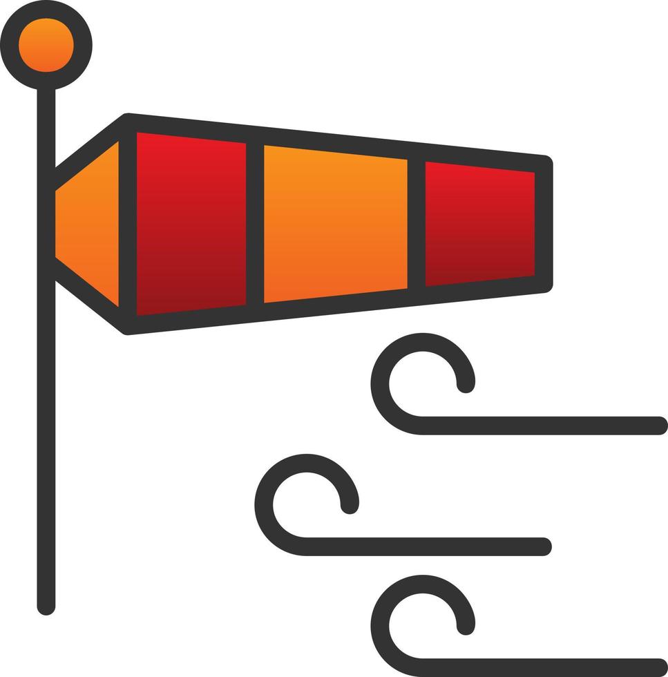 conception d'icône de vecteur de signe de vent