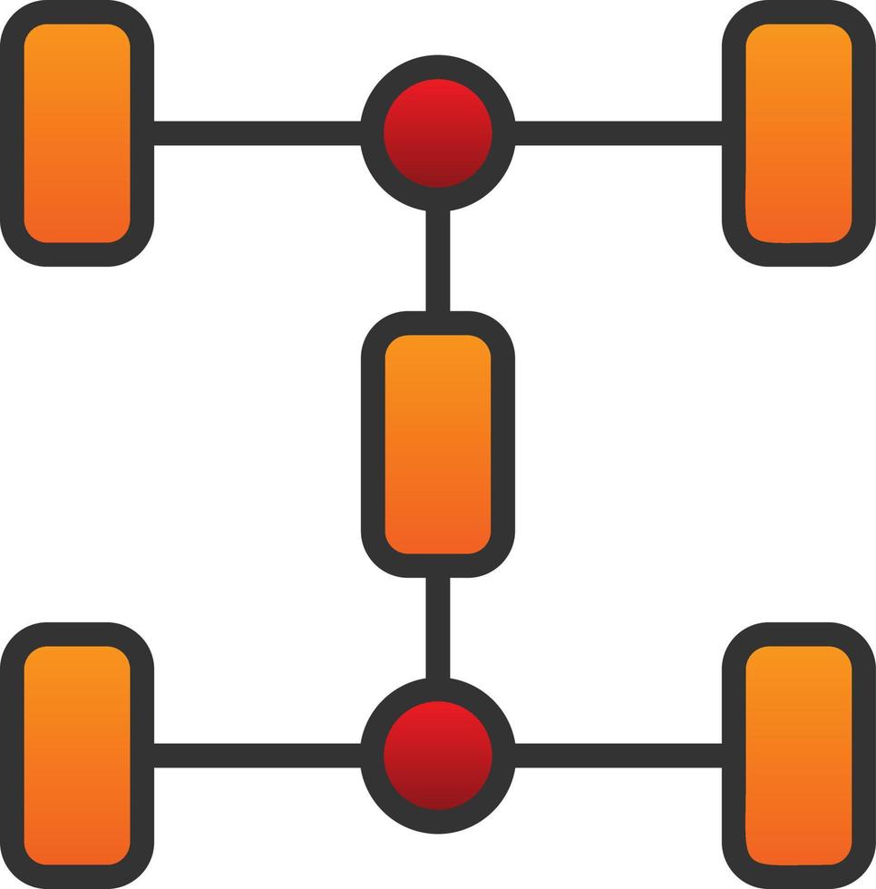 conception d'icône de vecteur de train de roulement