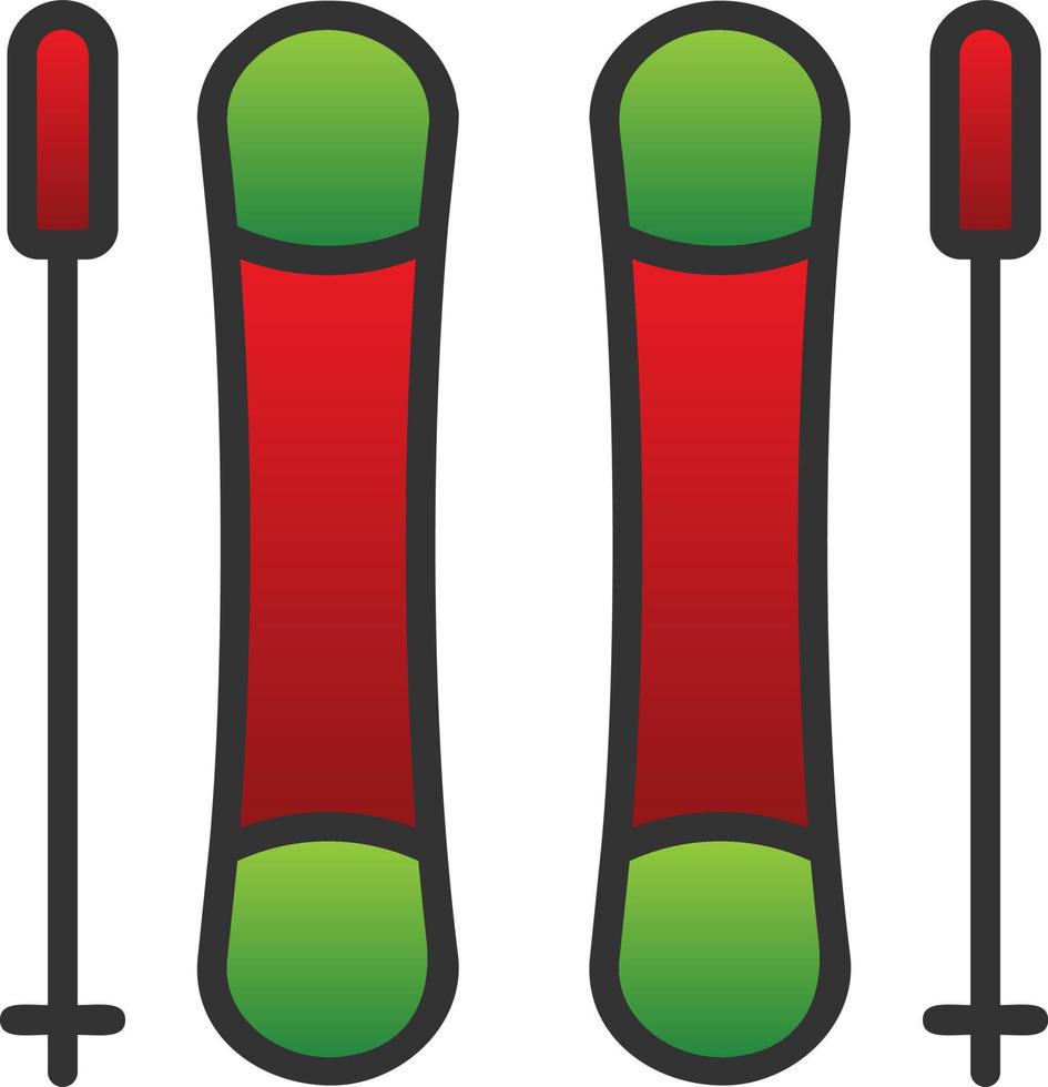 conception d'icônes vectorielles de ski vecteur