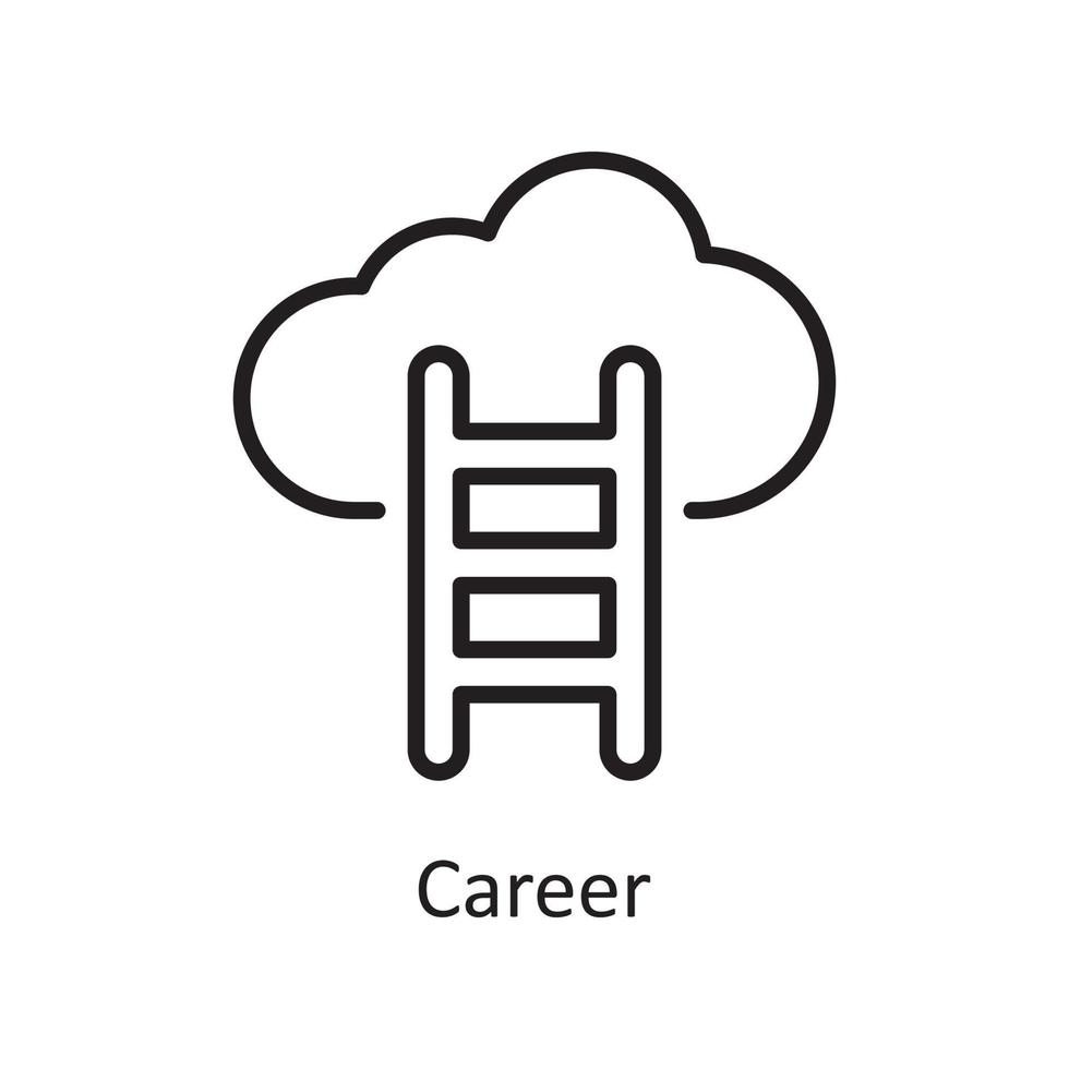 illustration de conception d'icône de contour de vecteur de carrière. symbole de gestion des affaires et des données sur fond blanc fichier eps 10