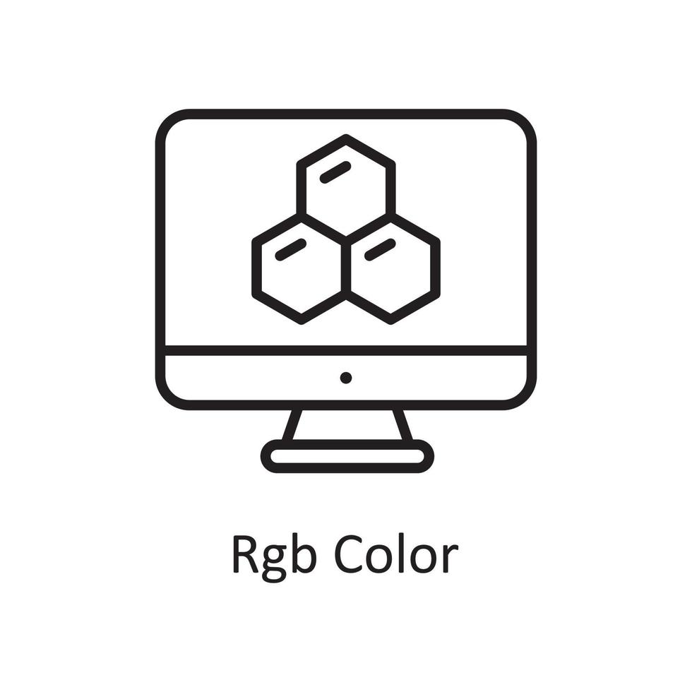 illustration de conception d'icône de contour de vecteur de couleur rvb. symbole de conception et de développement sur fond blanc fichier eps 10