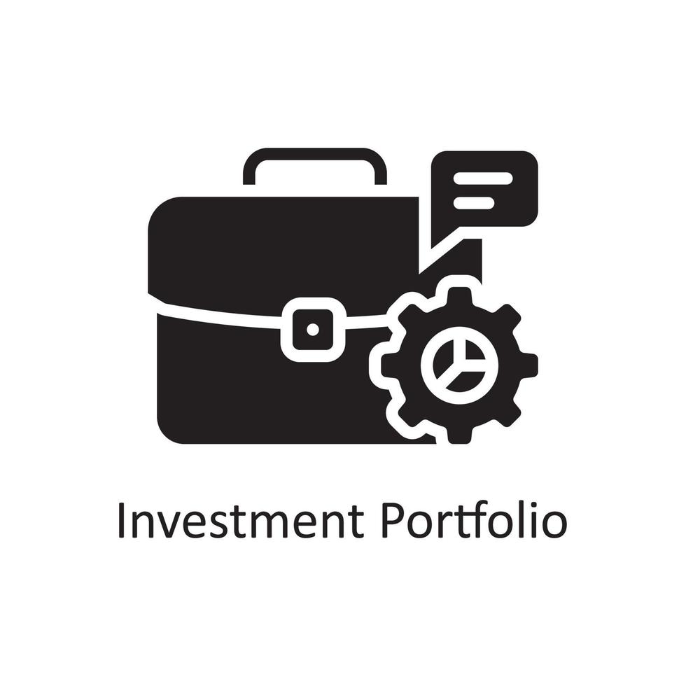 portefeuille d'investissement vecteur icône solide illustration de conception. symbole de gestion des affaires et des données sur fond blanc fichier eps 10