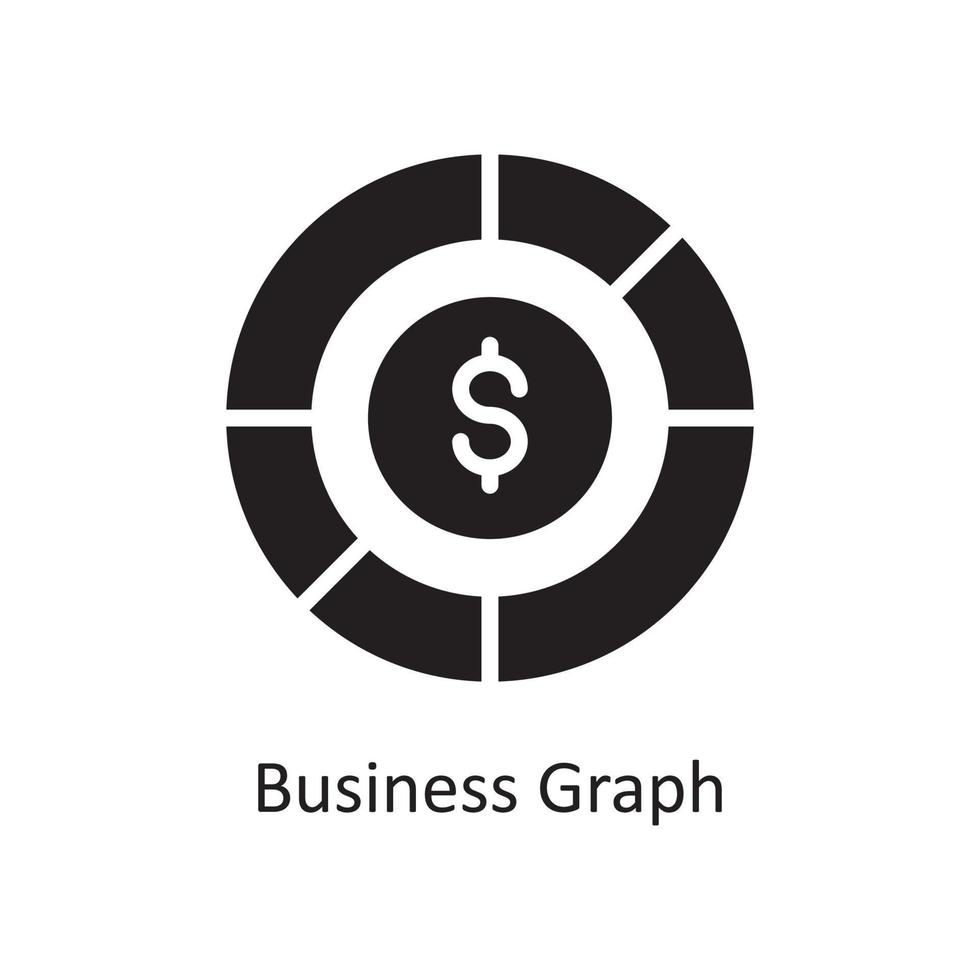 illustration de conception d'icône solide vecteur graphique d'entreprise. symbole de gestion des affaires et des données sur fond blanc fichier eps 10