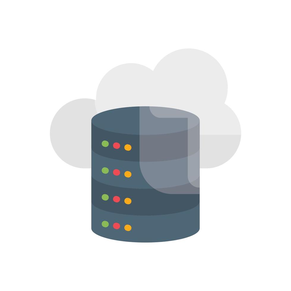 nuage de données vecteur plat icône cloud computing symbole eps 10 fichier