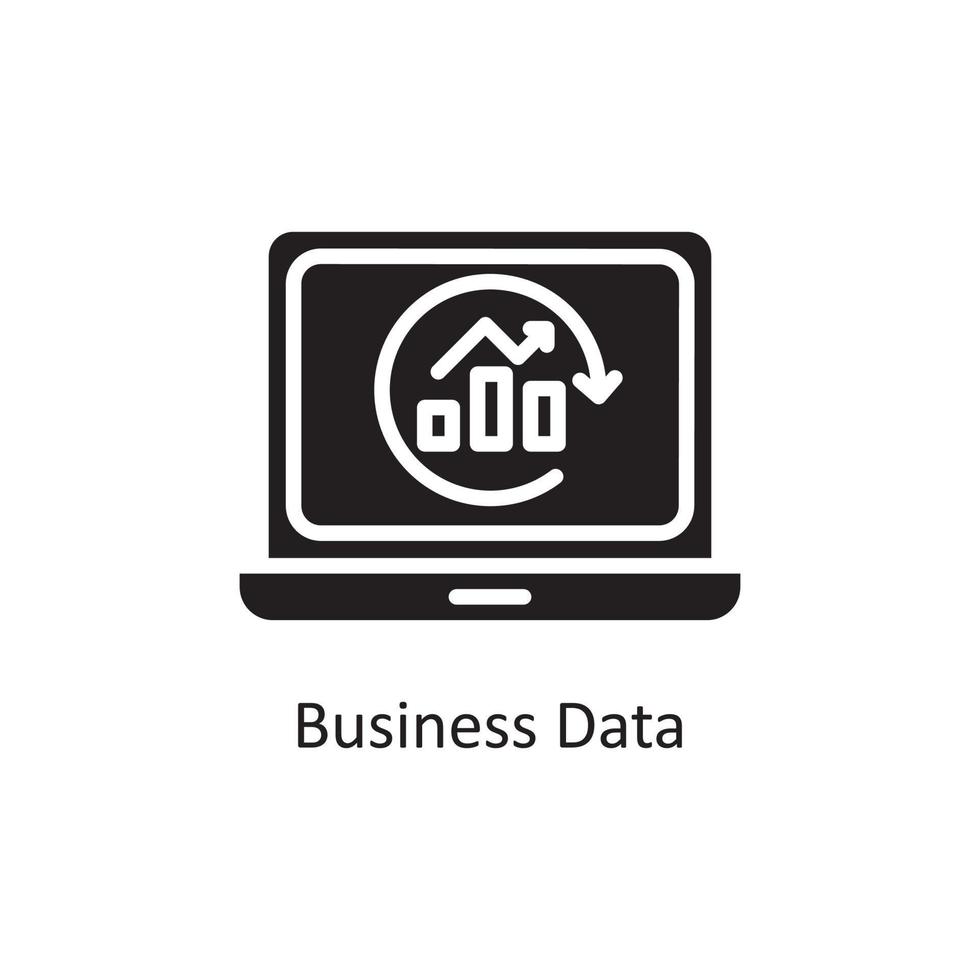 illustration de conception d'icône solide vecteur de gouvernance des données. symbole de gestion des affaires et des données sur fond blanc fichier eps 10