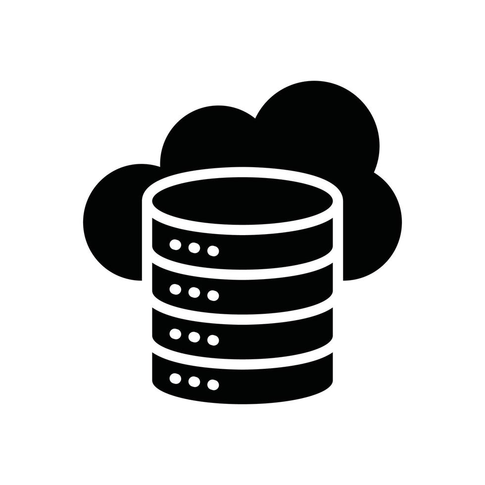 cloud data vecteur glyphe icône cloud computing symbole eps 10 fichier