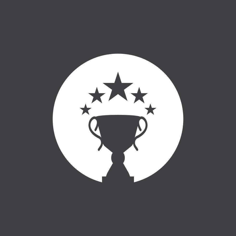 logo du champion du trophée sur fond noir vecteur