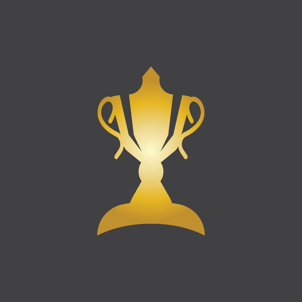 logo du champion du trophée sur fond noir vecteur