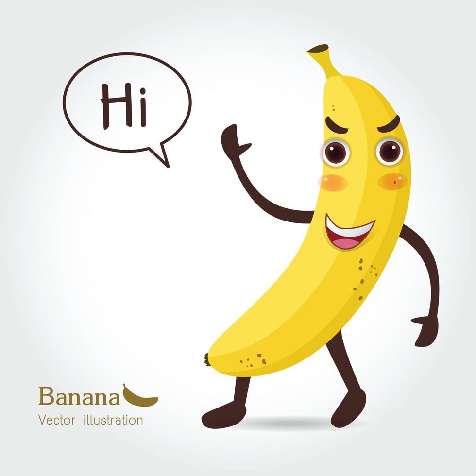 illustration vectorielle de banane dessin animé vecteur