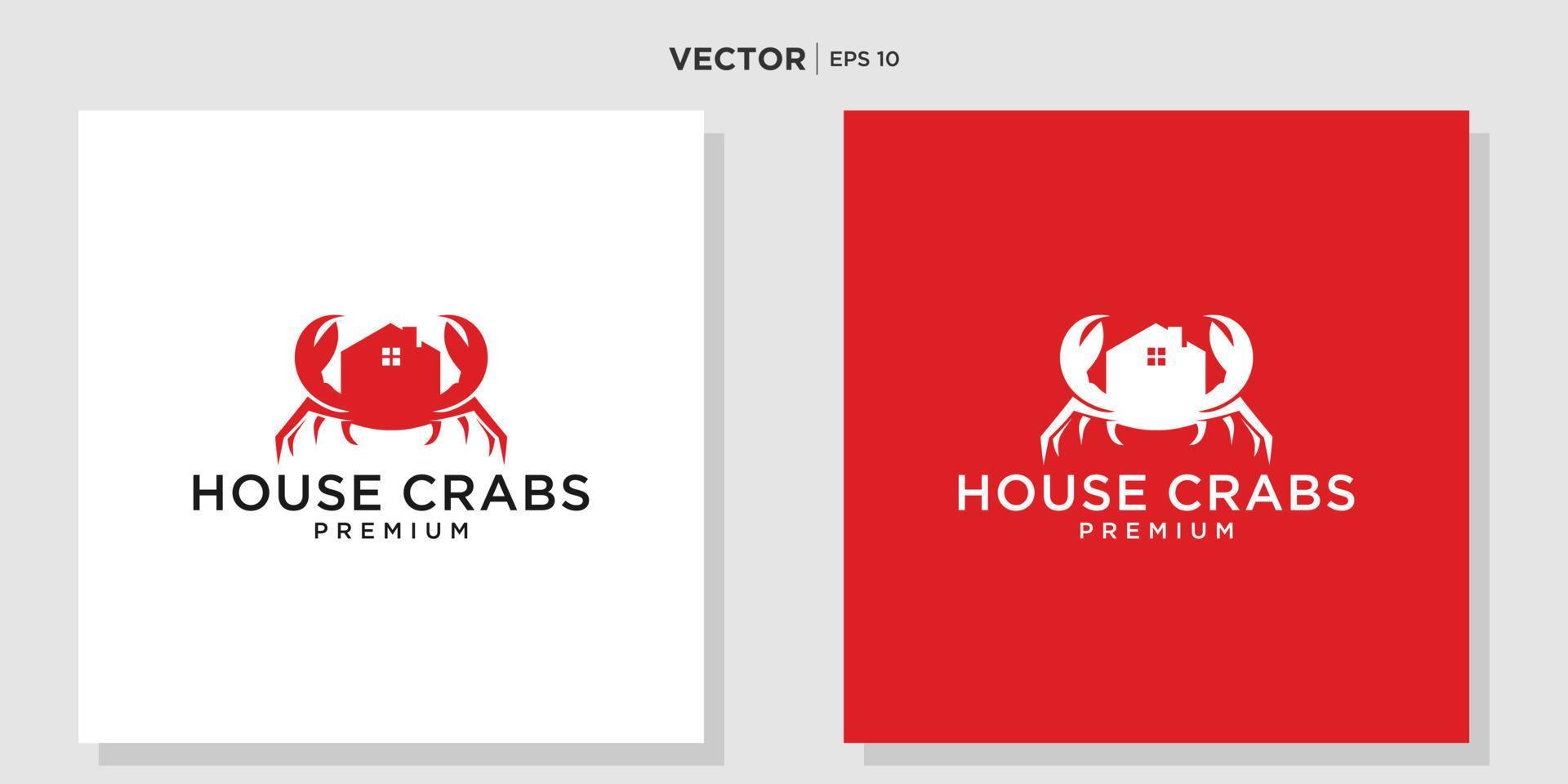 modèle de conception de logo de restaurant de fruits de mer. illustration vectorielle de crabe. vecteur