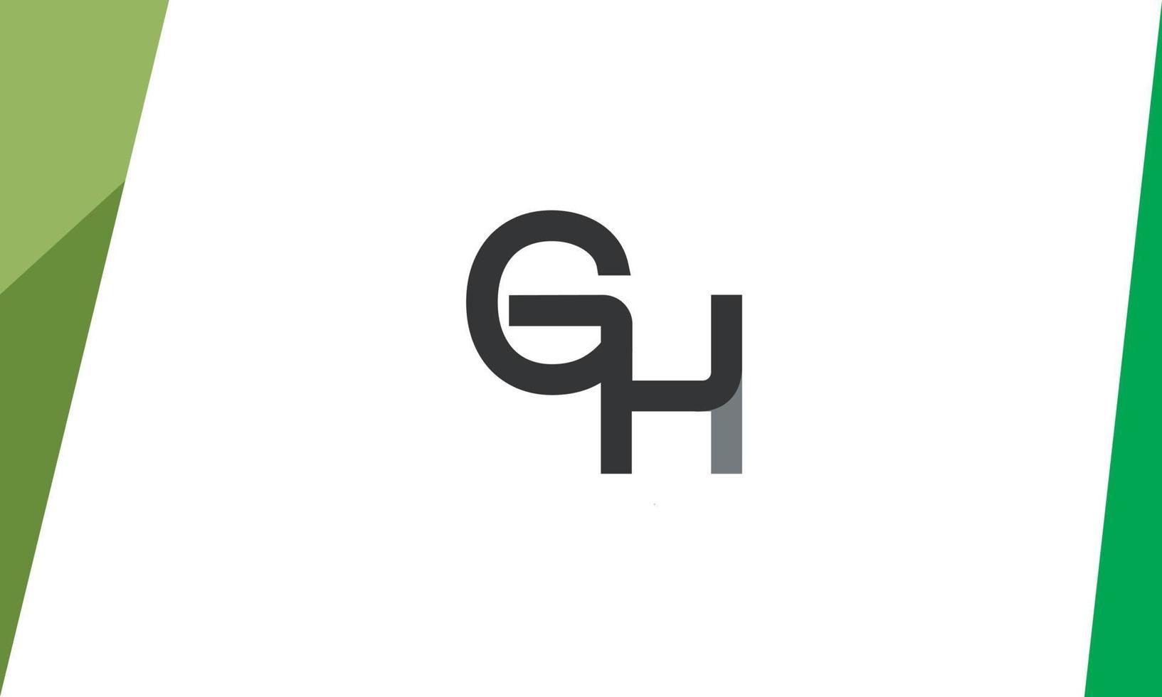 alphabet lettres initiales monogramme logo gh, hg, g et h vecteur