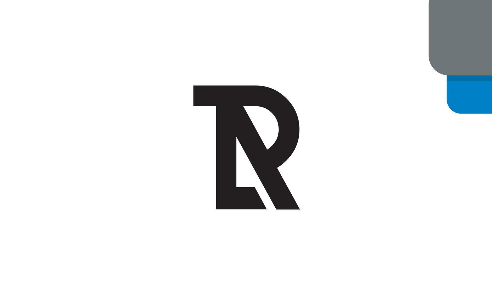 alphabet lettres initiales monogramme logo tr, rt, t et r vecteur