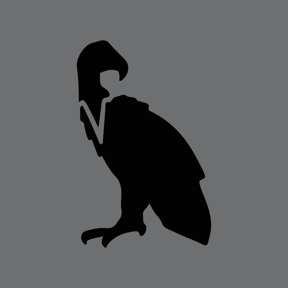 lettre d'animal simple logo vautour vecteur